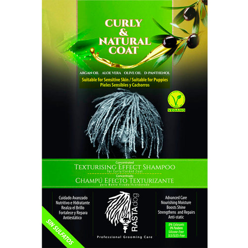 RASTAdog Champú NATURAL VEGANO (Pieles Sensibles y Cachorros) (Manto rizado)